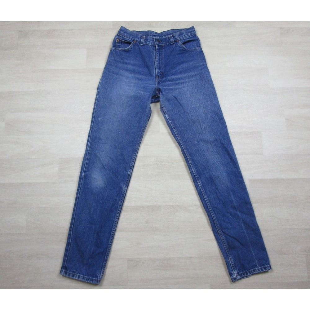 Vintage‎ 80s Levi's Denim Mom Jeans Womens (28x32) White Tab Distressed 2